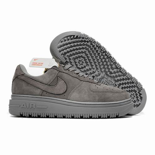 All Grey Nike Air Force 1 Shoes Men and Women-32 - Click Image to Close